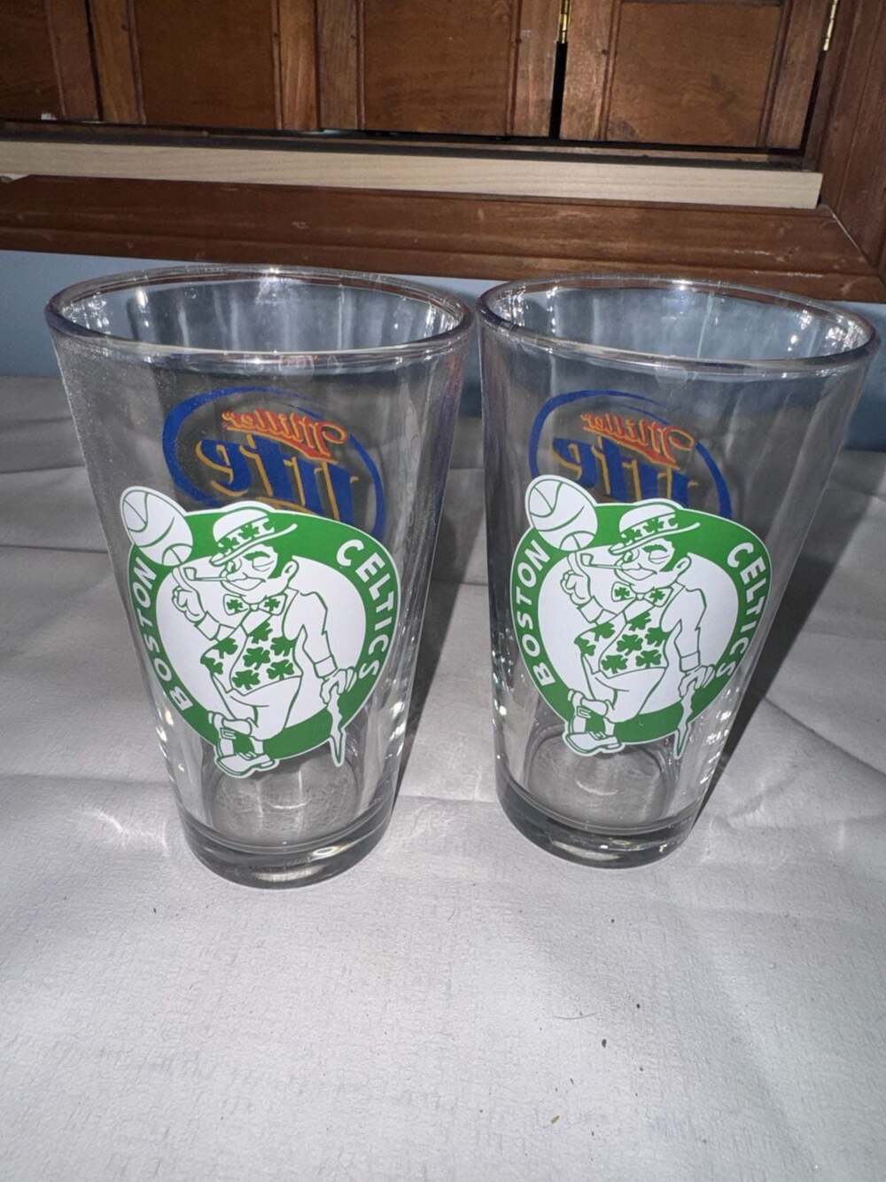 Miller Lite Boston Celtics of New England All Star Draft Beer Glass Set of 12